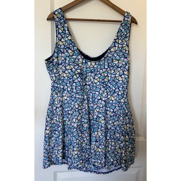 Coldwater Creek Womens Swimsuit Size 22W One Piece Swimdress Sarong ShapeMe - Picture 3 of 11